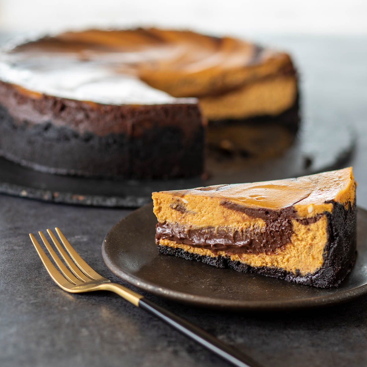 Sunday Night® Chocolate Pumpkin Cheesecake | Sunday Night Foods