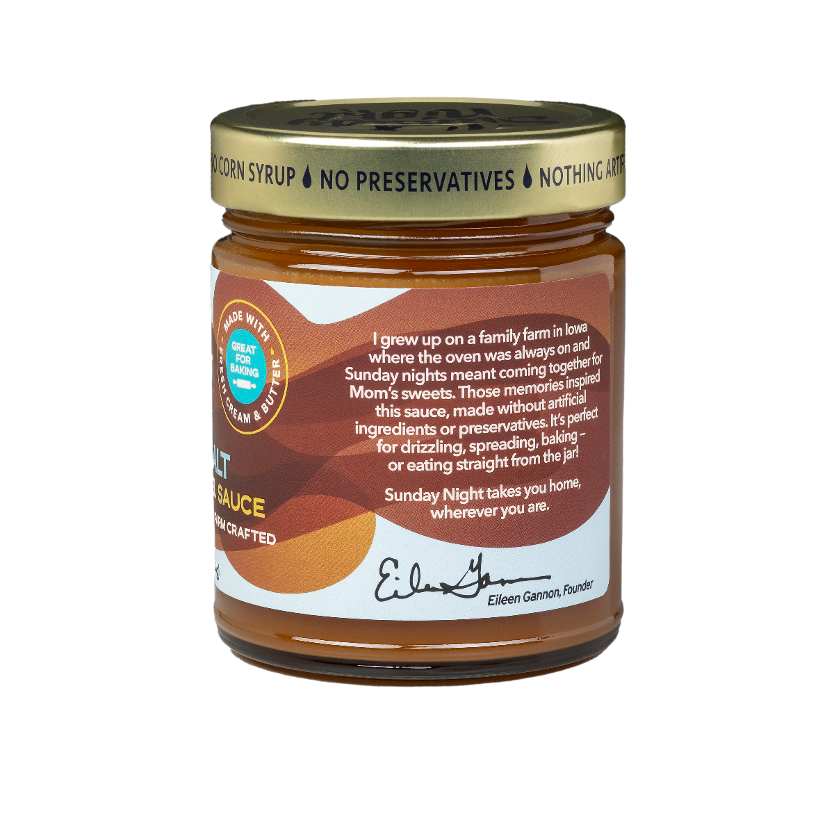 Sunday Night Sea Salt Caramel Sauce Side View: Eileen's Story.