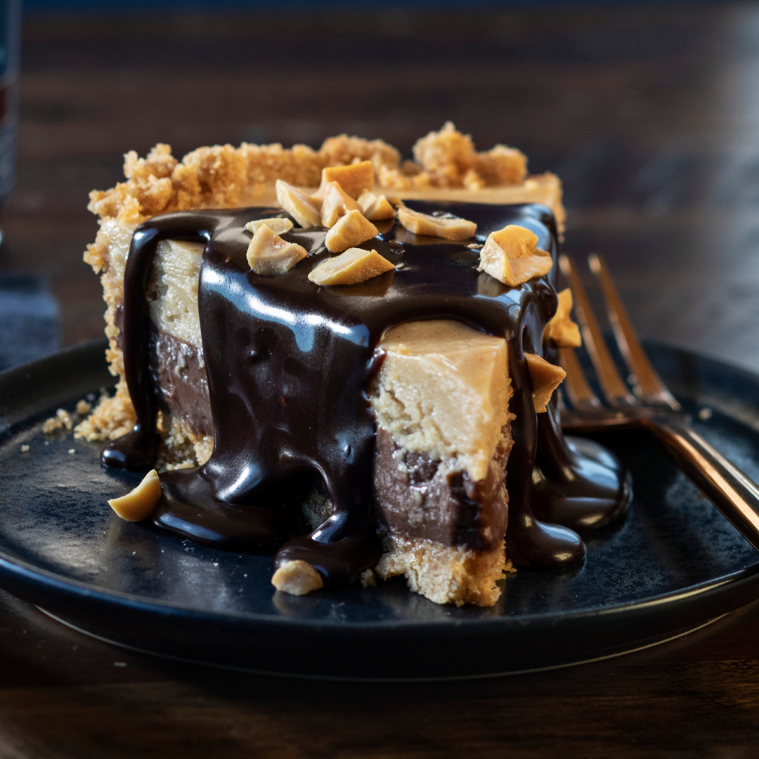 Sunday Night® Chocolate Peanut Butter Pie with Sunday Night® Sweet + Rich Chocolate Premium Dessert Sauce