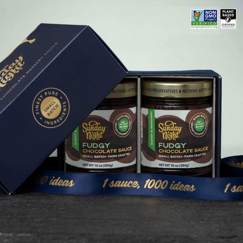 FUDGY VEGAN CHOCOLATE SAUCE DUO GIFT SET