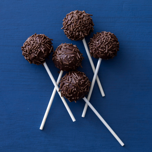 Sunday Night® Chocolate Cake Pops with Sunday Night® Sweet + Rich Chocolate Premium Dessert Sauce