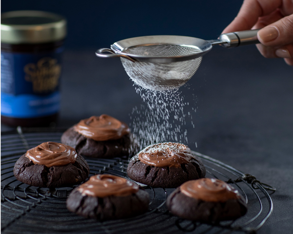 Sunday Night® Double Chocolate Frosted Cookies with Sunday Night® Sweet + Rich Chocolate Premium Dessert Sauce