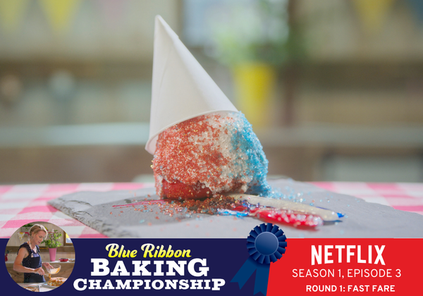 DROPPED RAINBOW SNOW CONE from Blue Ribbon Baking Championship on Netflix