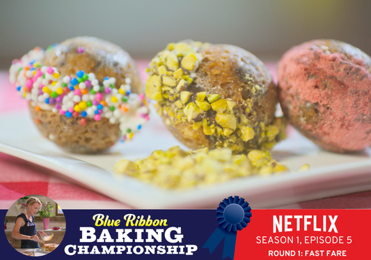 CHOCOLATE CHIP COOKIE SPHERES WITH WHITE CHOCOLATE PEANUT BUTTER CREAM CHEESE MOUSSE from Blue Ribbon Baking Championship on Netflix