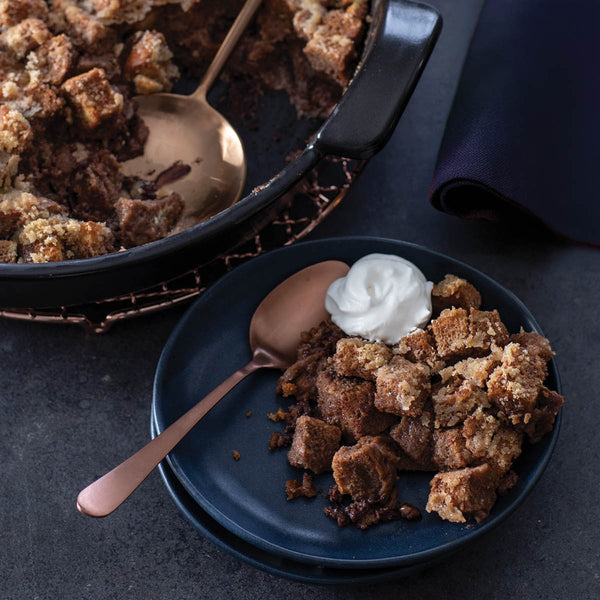 Image of Sunday Night® Chocolate Bread Pudding with Sunday Night® Dark + Decadent Chocolate Premium Dessert Sauce