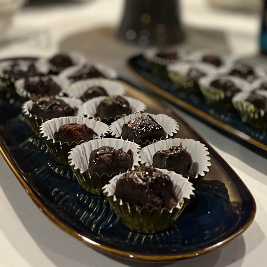 Image of Sunday Night® Chocolate Truffle Brownies with Sunday Night® Sweet + Rich Chocolate Premium Dessert Sauce