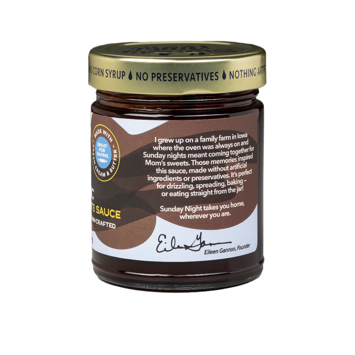 Sunday Night Bittersweet Chocolate Sauce Side View: Eileen's Story