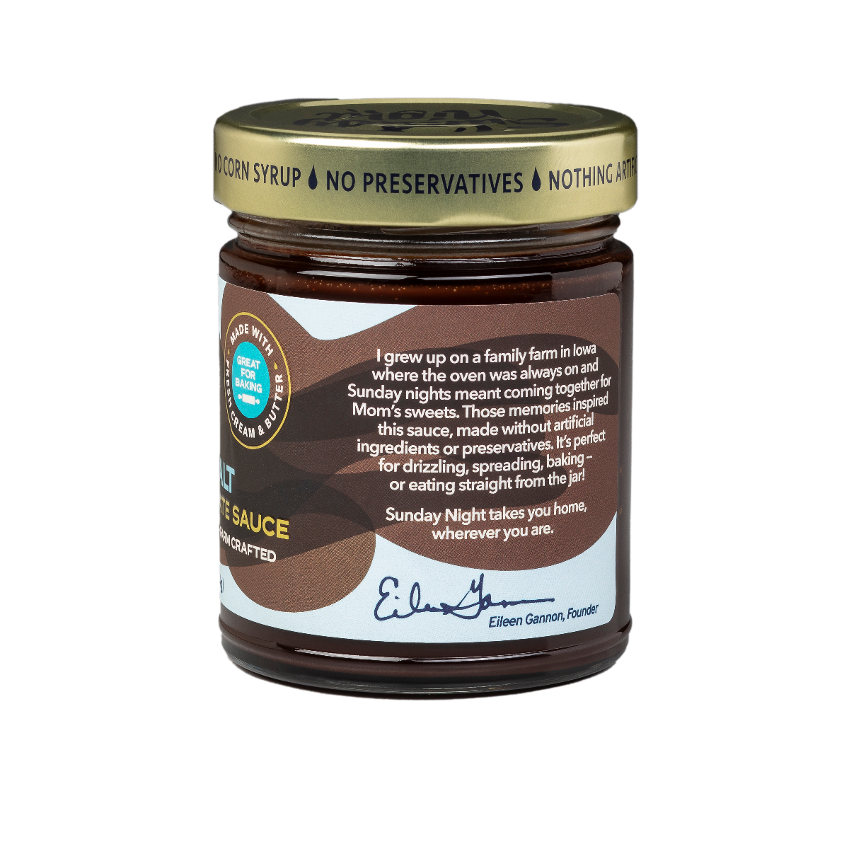 Sunday Night Bittersweet Chocolate Sauce Side View: Eileen's Story