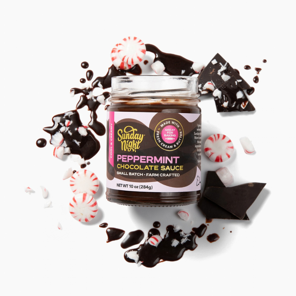 PEPPERMINT CHOCOLATE & GINGERBREAD CARAMEL SAUCE (2-PACK)