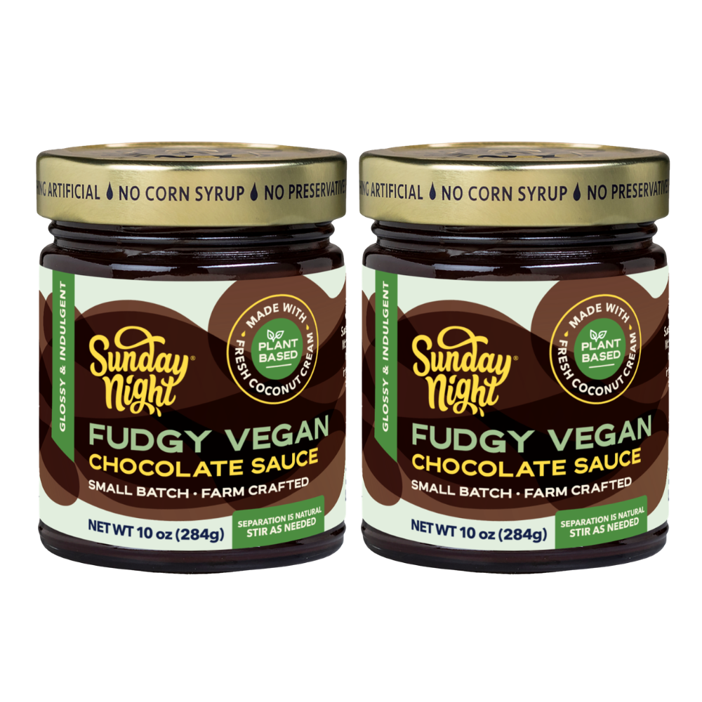 FUDGY VEGAN CHOCOLATE SAUCE (2-PACK)