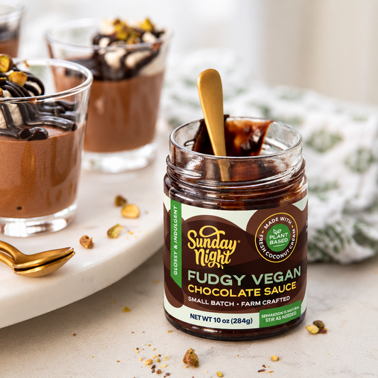 FUDGY VEGAN CHOCOLATE SAUCE